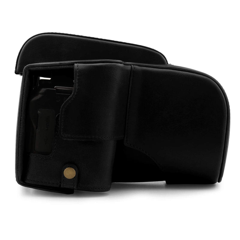 MegaGear Ever Ready Leather Camera Case Compatible with Nikon Coolpix P950 Black