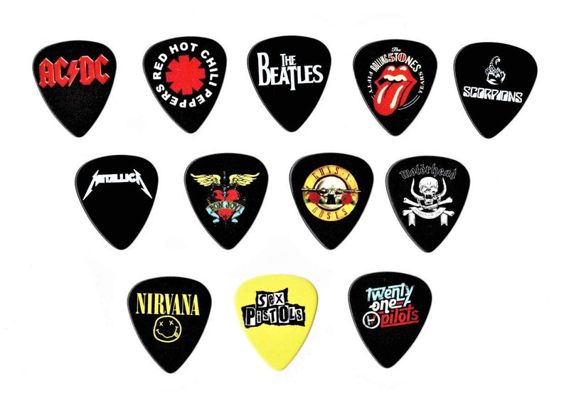 Band Logo Guitar Picks (12 picks in a packet)