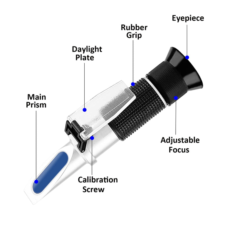 3-in-1 Antifreeze Refractometer in Fahrenheit Antifreeze Coolant Tester Refractometer for Checking Freezing Point of Automobile Antifreeze Systems and Battery Fluid Condition Battery Acid, Glycol 3-in-1 ℉ Antifreeze Refractometer