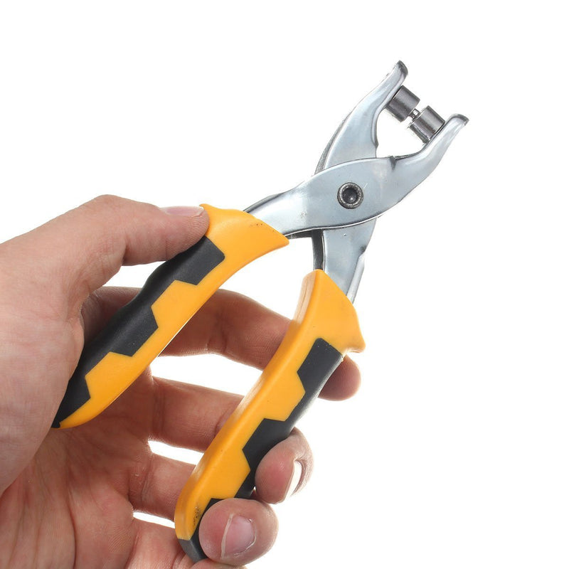 Hole Punch Plier,3pcs Card Leather Belt Hole Punch Eyelet Plier Snap Button Setter Tool Kit
