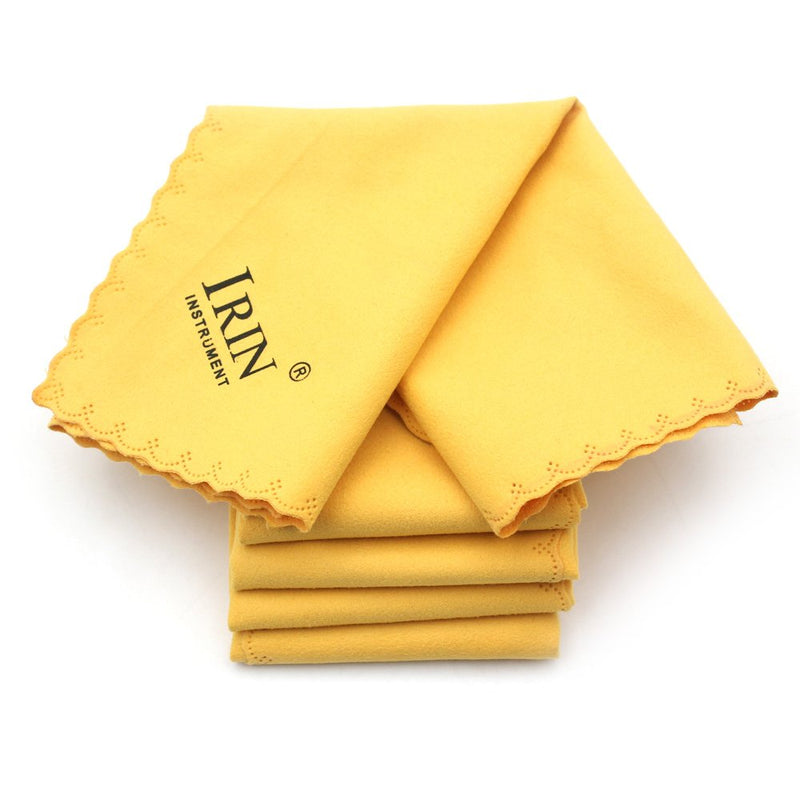 Andoer 5pcs Universal Microfiber Cleaning Polishing Polish Cloth for Musical Instrument Guitar Violin Piano Clarinet Trumpet Sax Product Name Product Name