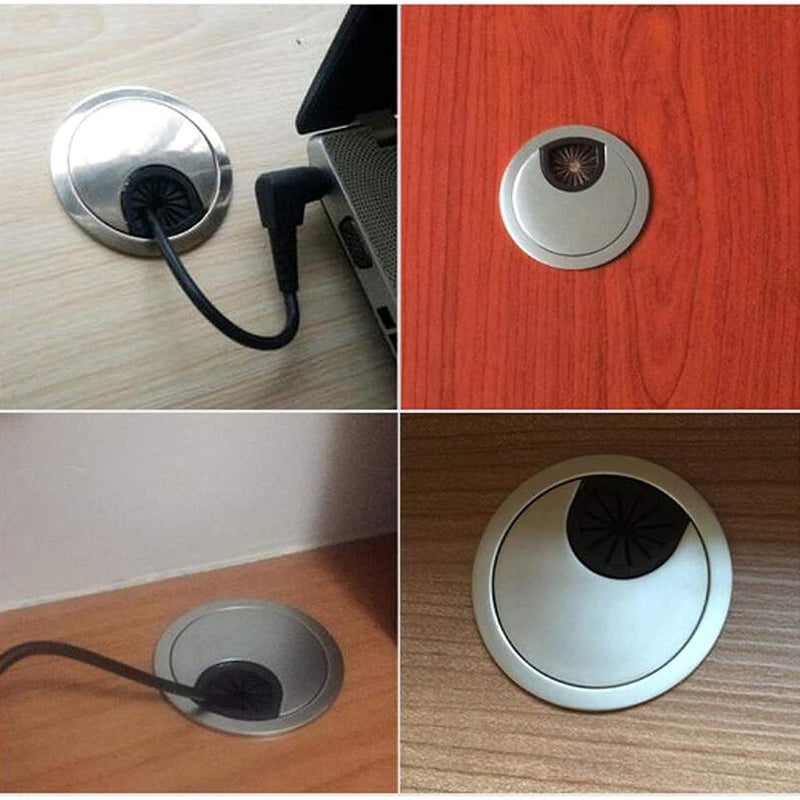 MroMax 3.07" Desk Grommet Zinc Alloy 78mm Cable Hole Cover Cord Desk Grommets Arrange Wires Organizer for Home Office Desk Cable Cord Bronze 1Pc 80 mm Mounting Hole Diameter