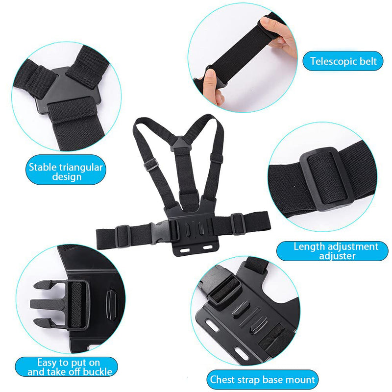 [AUSTRALIA] - Mobile Phone Chest Mount Strap Holder Helmet Mount for Action Camera for POV Gopro Akaso Samsung iPhone 