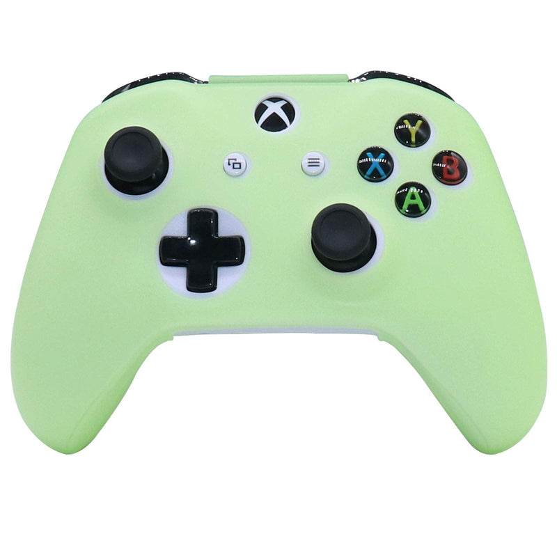 HLRAO Controller Skins Silicone Grip Glow in The Dark Protective Case for Xbox One Controller + 6 Grips Accessories Glow in The Dark. Glow Green