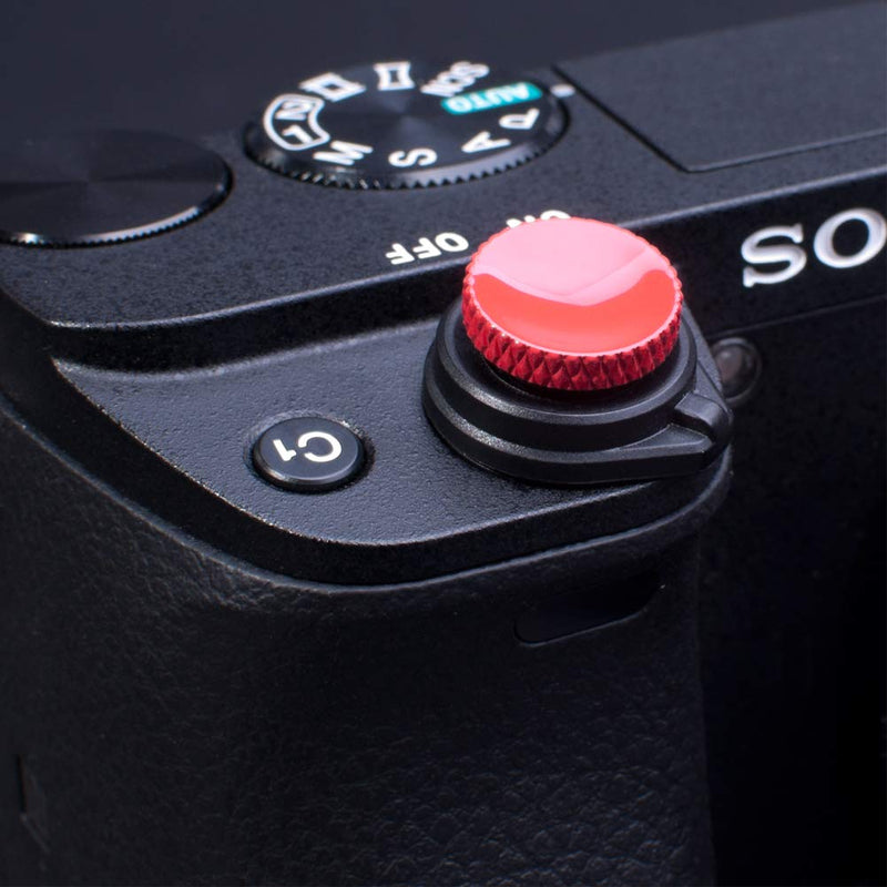 [AUSTRALIA] - VKO Camera Soft Release Shutter Button Cap Compatible with Sony ZV-1 ZV1 RX100M7 RX100M6 RX100M5 RX100M4 RX100M3 A6000 A6100 A6300 A6400 A7R A7S A7 Flat Surface Shutter Button Cameras Red(2 Pack) 