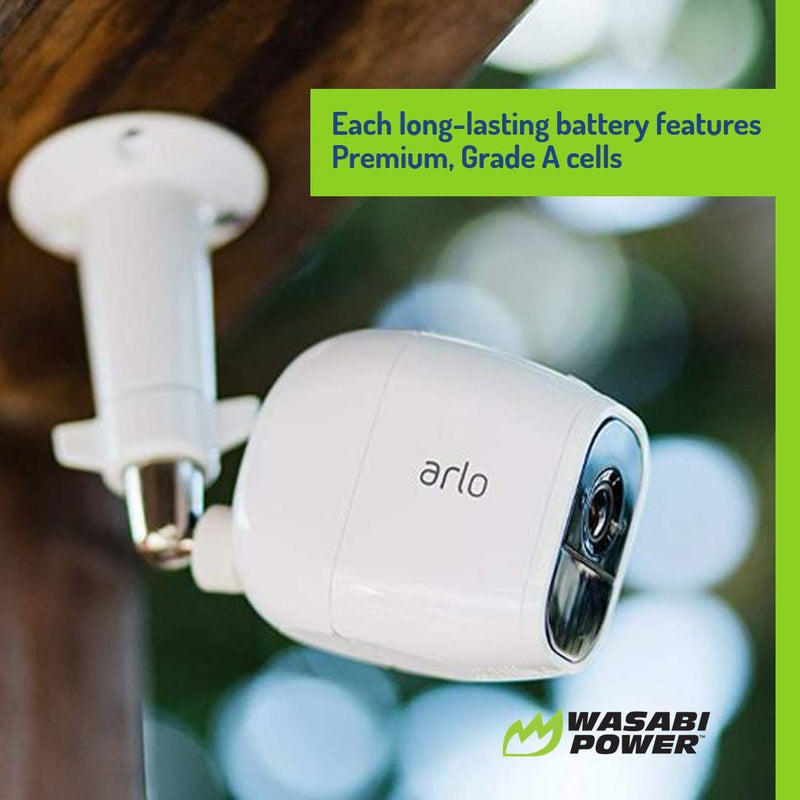 Wasabi Power Battery (2-Pack) and Dual Charger Arlo Pro 3, Ultra (VMA5400 & VMA5400C)