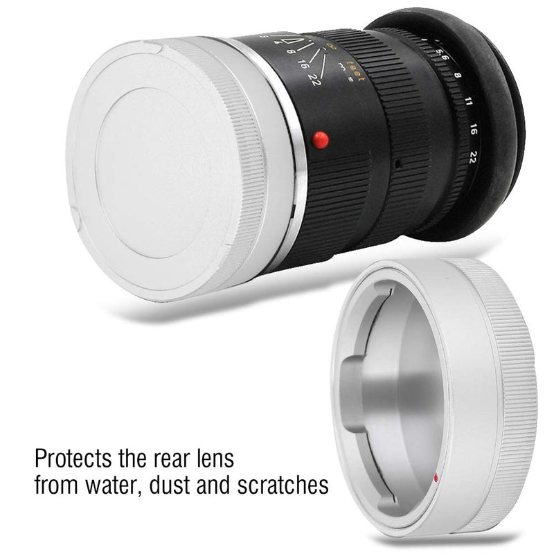 Yoidesu Professional Metal Rear Lens Cap for Leica M Mount Camera Lens (Silver) Silver