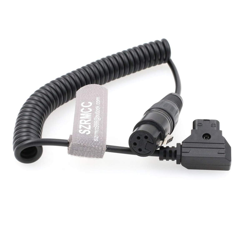[AUSTRALIA] - SZRMCC XLR 4 Pin to D-tap Coiled Power Cable for DSLR Camcorder Practilite 602 LED Light Sony F55 SXS Camera Monitor Coiled Cable 