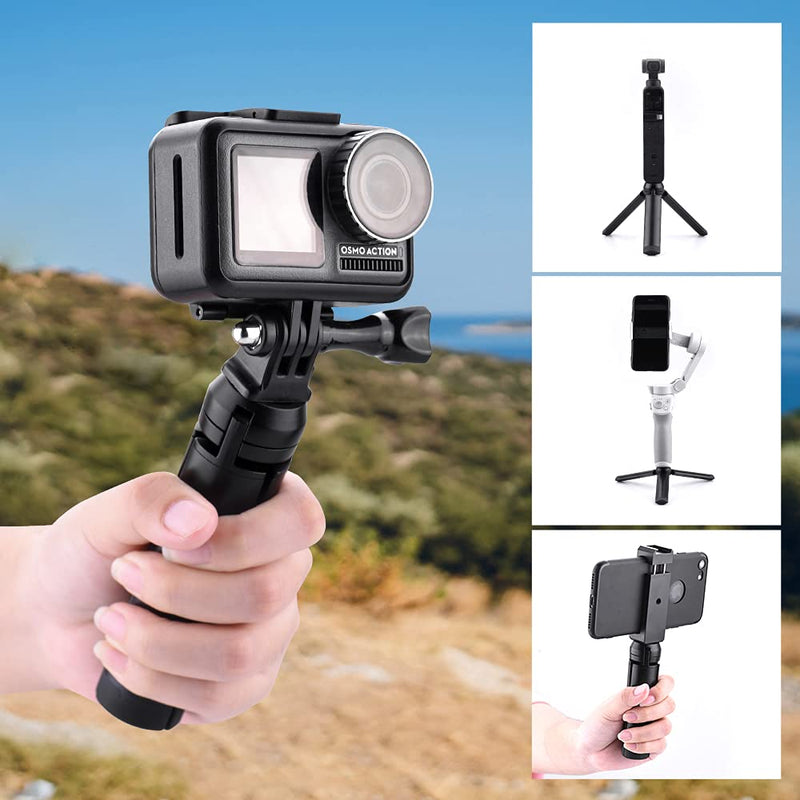 HeiyRC Mini Vlog Tripod for DJI OM 4 5 Osmo Mobile 2 3 ZHIYUN Smooth Hohem Feiyu Stabilizer SLR Camera Desktop Tabletop Stand Grip Metal Type