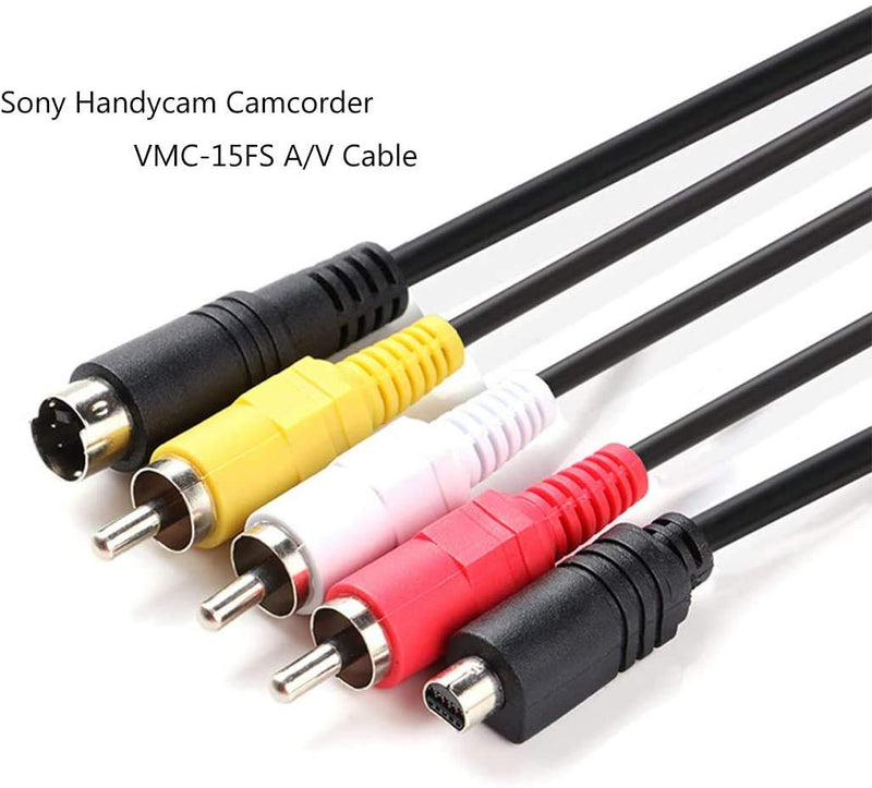 CEXO VMC-15FS Compatible AV Cable 10-Pin DVI DV TV-Out Audio Video Cable Cord Compatible with Sony Camcorder DCR-SX44, DCR-SX44e, DCR-SX45, DCR-SX45e, DCR-SX50, DCR-SX50e