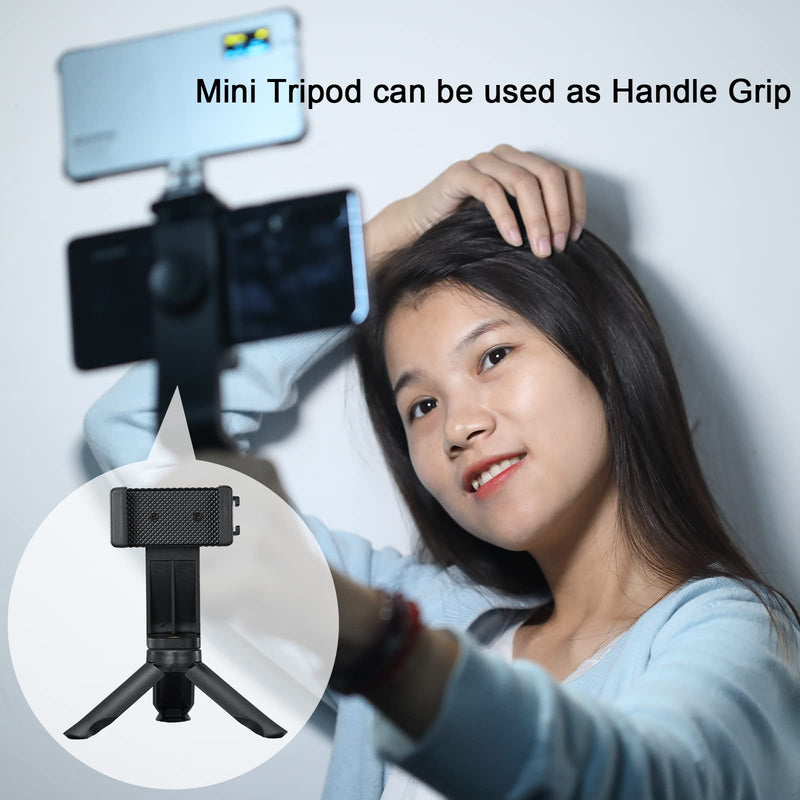 GODOX Handheld Adapter ML-H for MoveLink M1/M2 Wireless Microphone System,USBC Male to 3.5mm TRS Female Adpator,with Mini Tripod Phone Holder Set for Interviews,Hosting,Live Streaming