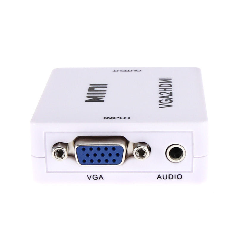 Micro Traders VGA to HDMI Converter HD 1080P HDTV Video Audio Adapter with Audio Box Adapters Compatible with PC Laptop
