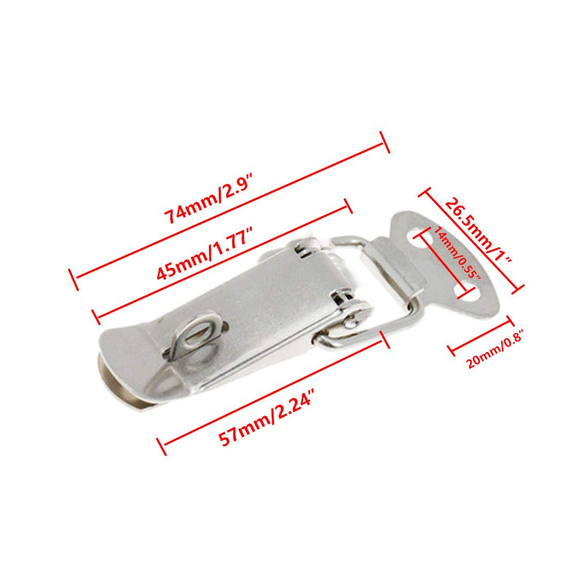 Rannb Toggle Latch Stainless Steel Spring Loaded Chest Latches - 10pcs 74mm/2.9" 10pcs A
