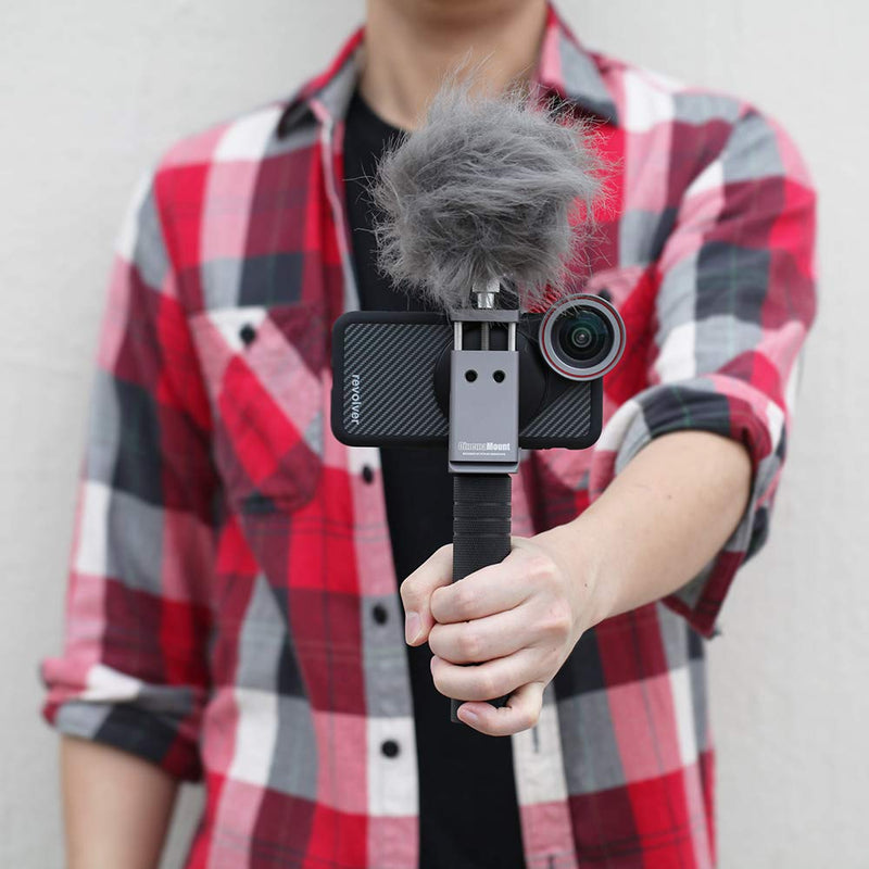 Cinema Mount Mini Smartphone Rig & Aluminum Alloy Grip Handle, Cell Phone Tripod Adapter, Standard Cold Shoe Mount, Tripod Mount, Fit Arca Swiss Compatible with iPhone 11 12 Pro Max S: Phone Clip + Metal Grip