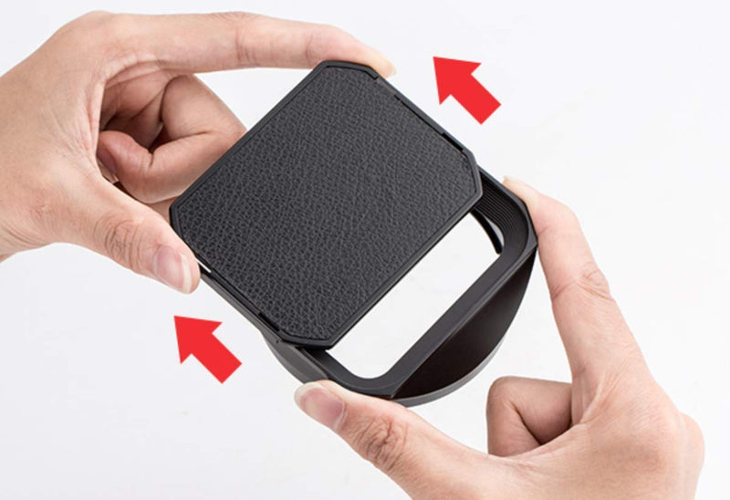 Deluxe Square Metal Lens Hood Replacement w/Cover Cap for Fujifilm Fujinon XF 16mm F2.8 R WR Lens on Camera X-T30 X-T20 X-T10 X-T4 X-T3 X-T2 X-T1 X-Pro3 X-Pro2 X-Pro1 X-E3 X-E2S X-T200 X-T100 X-A7