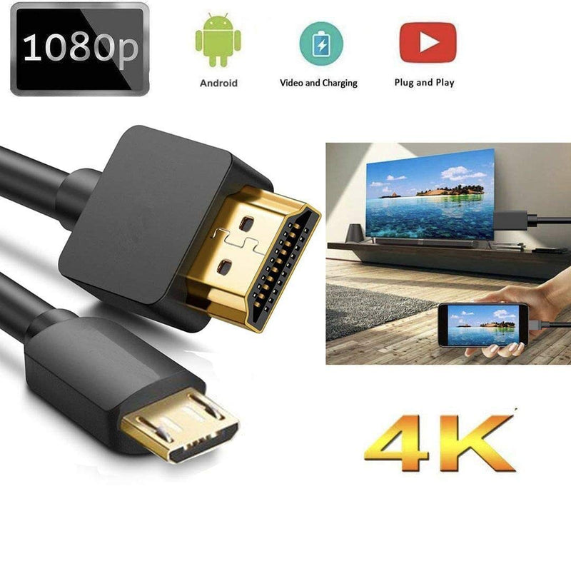 HDMI to Micro USB Cable, wikero 1.5M/ 5ft HDMI Male to Micro USB Male Data Charging Cord Converter Connector Cable Cord
