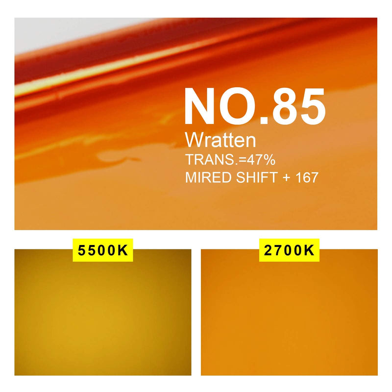 Selens Orange Color Correction Gel 16x20 Inches 4 Piece CTO Colored Lighting Filter Sheet for 800W Red Head Light Strobe Flashlight Photo Studio 4Pack Orange