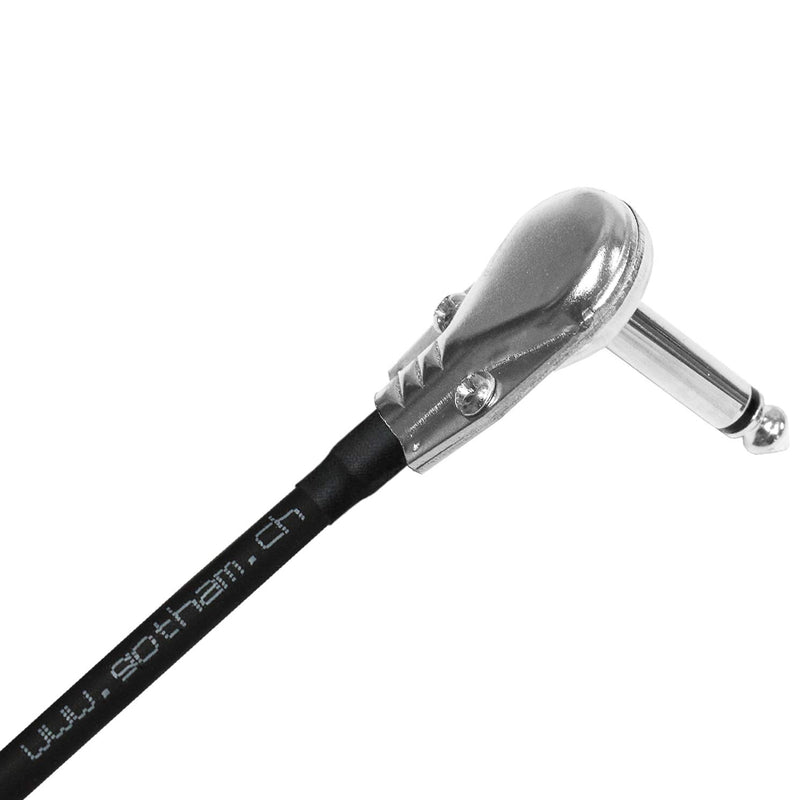 [AUSTRALIA] - 5 Units - Gotham GAC-1-5 Inch (12 cm)– Premium, Ultra-Flexible Dual Shielded Guitar Bass Effects Instrument, Patch Cable - with Low-Profile, Right Angled Pancake type TS (6.35mm) Connectors 