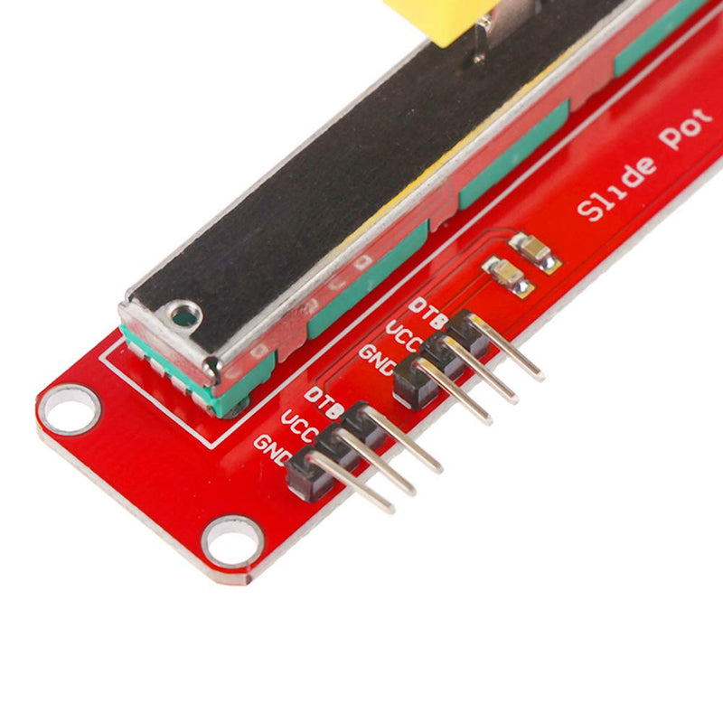 DAOKI 5PCS 10K Logarithmic Slide Potentiometer Analog Sensor 3.3V 5V Dual Output Log Slide Pot Module for Arduino AVR Electronic Block with 4PCS Potentiometer Cap