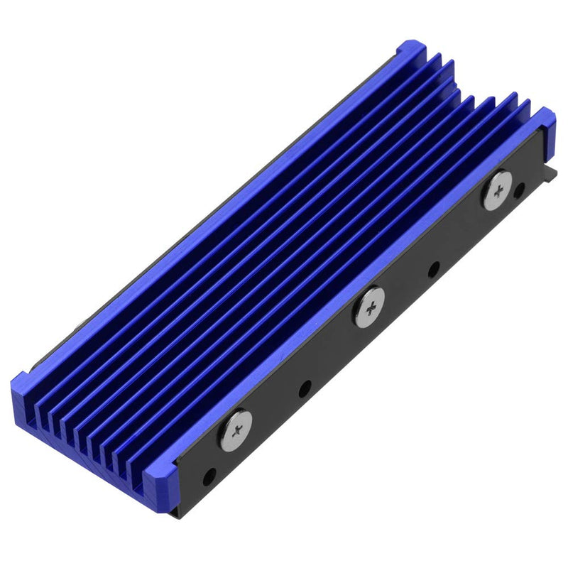 NVMe Heatsinks for M.2 2280mm SSD Double-Sided Cooling Design（Blue）