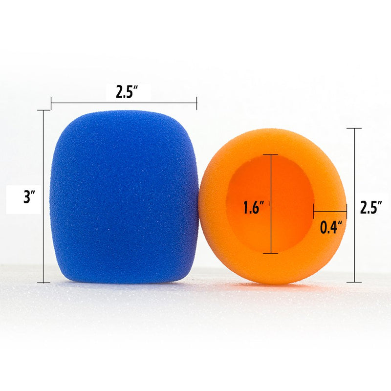 [AUSTRALIA] - Z ZICOME 5 Pack Foam Microphone Cover Ball Type Windscreen in Black, Blue, Orange, Yellow, Red 