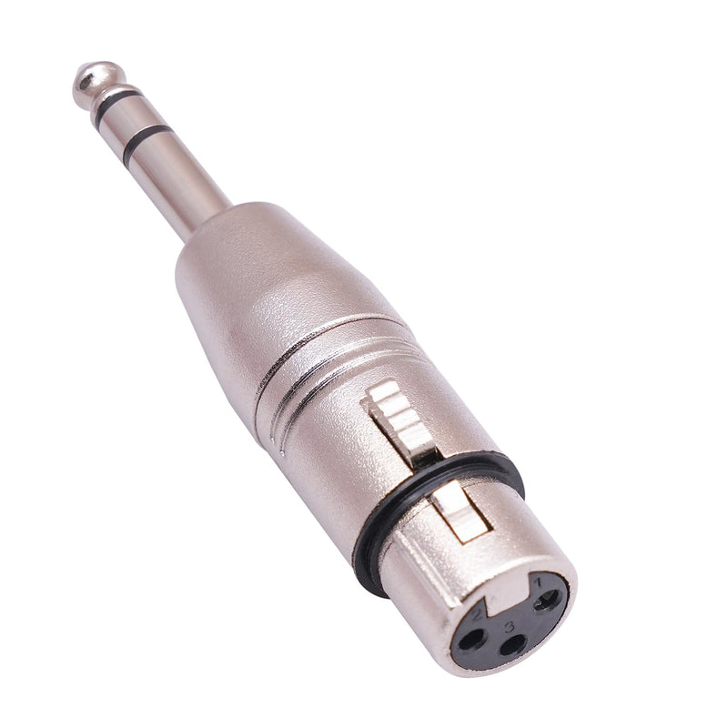 SZLliyxs 2-Pack 6.35mm 1/4 Inch TRS to XLR Adapter Male to Female XLR Female to 1/4 Inch TS Mono Adapter, Unbalanced Female XLR to Quarter Inch 6.35mm Male Adapters 1/4 To XLR Female