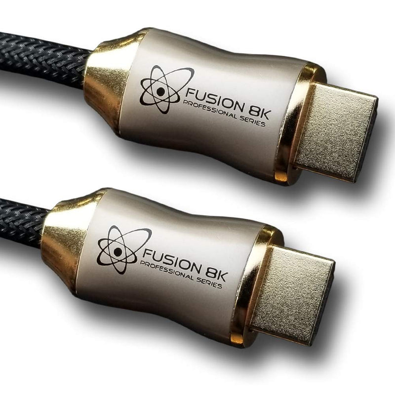 Fusion8K HDMI 2.1 Cable Supports 8K @60Hz and 4K @120Hz Compatible with All TVs, BluRay, Xbox Series X, PS5 (10 Feet) 10 Feet