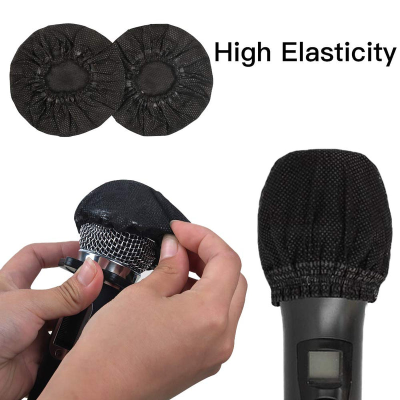 200 Pack Colorful Disposable Microphone Cover Non-Woven Microphone Cover Windscreen Mic Cover Protective Cap For KTV Recording Room News Gathering