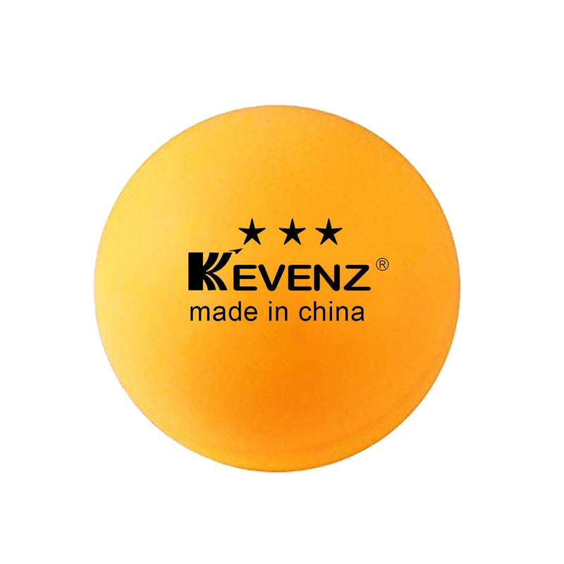 KEVENZ 60-Pack 3 Star Ping Pong Balls,Advanced Table Tennis Ball,Bulk Outdoor Ping Pong Balls (Orange, White) Orange, 18-Pack