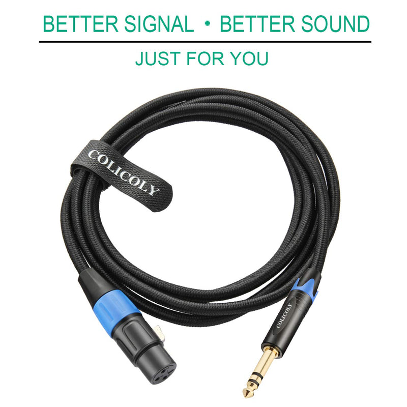 [AUSTRALIA] - COLICOLY XLR to 1/4 Cable, Balanced XLR Female to 1/4 Inch TRS Jack Cable XLR to Quarter inch Interconnect Lead Patch Cord - 3.3ft 