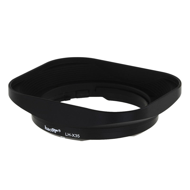 Haoge LH-X35 Bayonet Square Metal Lens Hood for Fujifilm Fuji Fujinon XF35mmF2 XF 35mm f/2 R WR and XF23mmF2 XF 23mm f2 R WR Lens on X-Pro3 X-Pro2 X-T4 X-T3 X-T30 X-T20 Replace LH-XF35-2