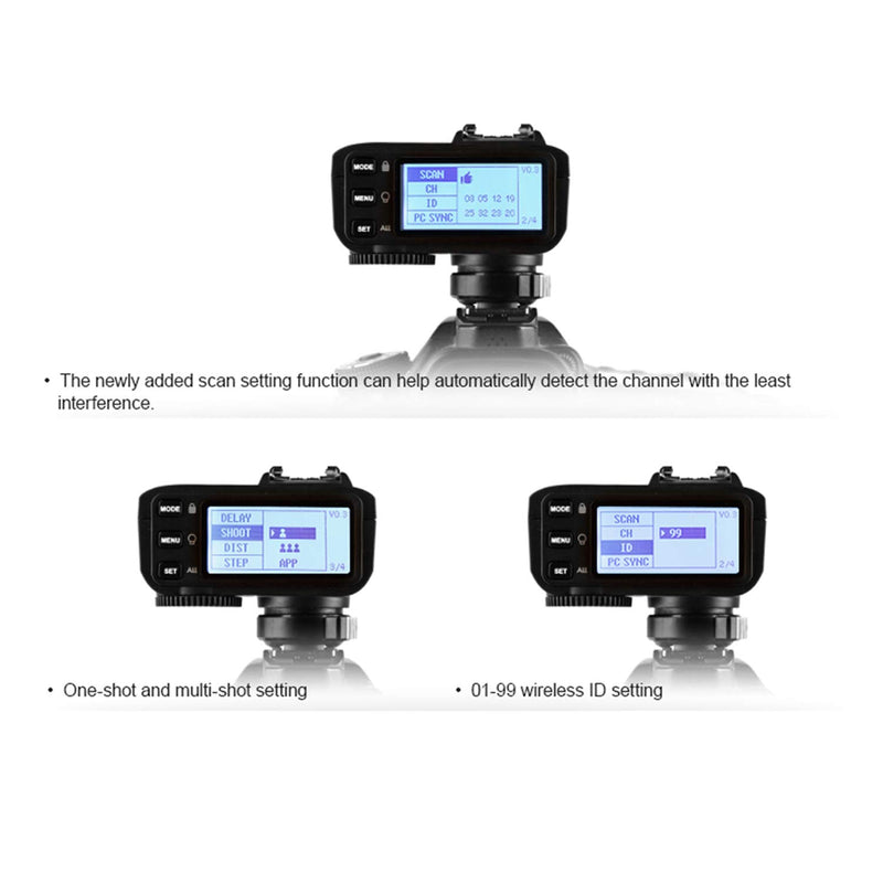 Godox X2T-F TTL Wireless Flash Trigger for Fujifilm, Support 1/8000s HSS Function, 5 Dedicated Group Button and 3 Function Button for Quick Setting