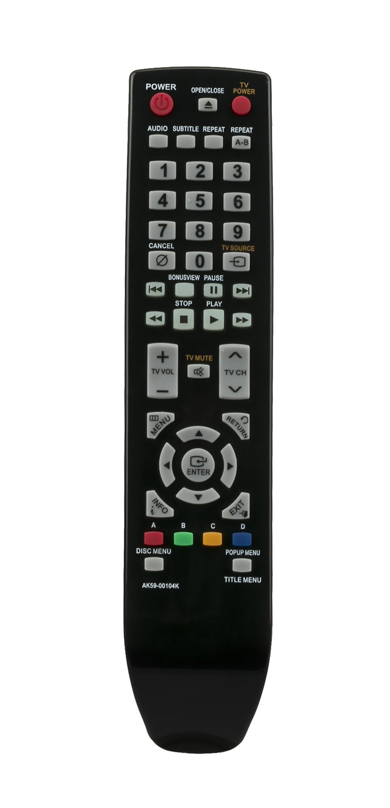 Replace AK59-00104K Remote Control for Samsung BD-P1590 BDP-1590 BDP-1600 BD-P3600 BD-P4600