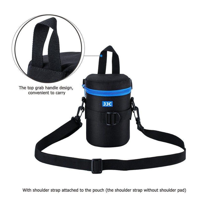 [AUSTRALIA] - JJC Deluxe Lens Case Pouch for Canon EF-S 18-135mm/17-55mm/17-85mm/55-250mm/24-70mm f4L,Nikon AF-S 18-200mm/18-105mm/100-300mm/55-200mm,Sony E 55-210mm and Other Lens Below 3.15" x 5.98"(D x L) M Size 