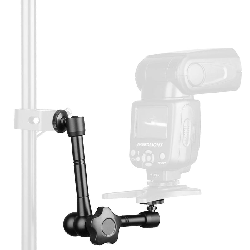 11'' Magic Arm, ChromLives Articulating Magic Friction Arm Adjustable w/Hot Shoe Mount 1/4'' Tripod Screw Compatible with DSLR Camera Rig/LCD/DV Monitor/LED Lights/Flash Light/Microphone/DJI Osmo 11'' Magic Arm