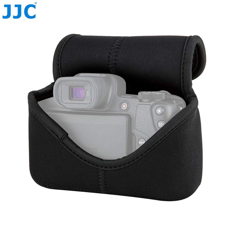 JJC Black Ultra Light Neoprene Camera Case for Fujifilm Fuji X-T100 X-T30 X-T20 X-T10 +16-50mm/ 18-55mm/15-45mm/ 23mm Lens/50mm Lens, Pouch Bag for Olympus E-PL8 E-M5II E-M10 II, Canon M50 M5 OC-F2