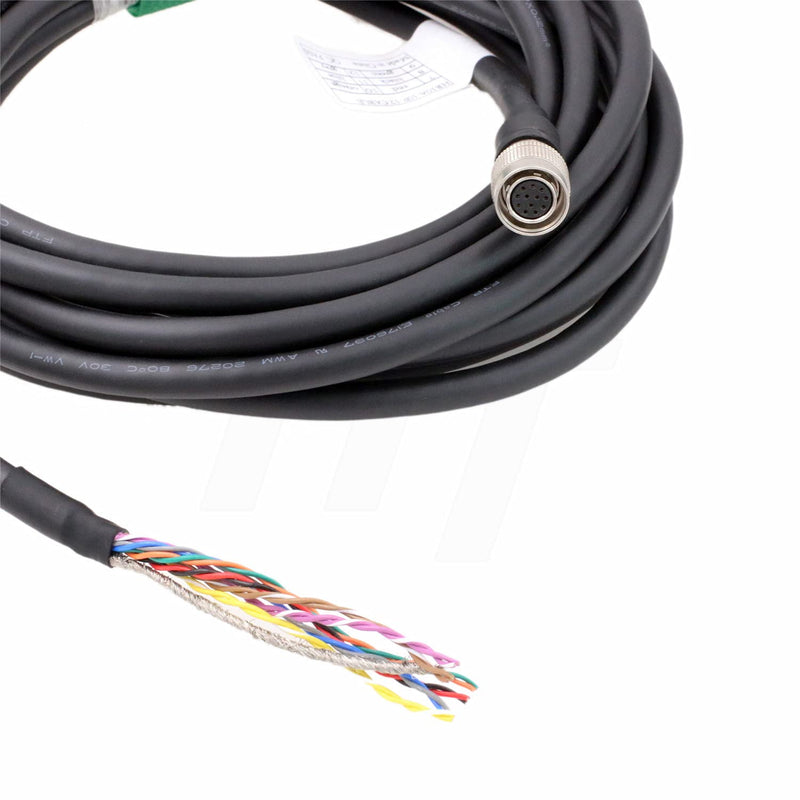 HangTon Hirose 12 Pin Female HR10A-10P-12S to Open Cable Bare Wire for Allied AVT GigE, Sony DXC CCD, Panasonic, Hitachi, Jai, Basler, Dalsa, Teli, Toshiba Camera (Straight 12-pin, 3 m) Straight 12-pin
