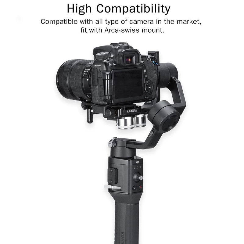 UURig R025 Counterweight to Quickly Balance Gimbal Stabilizer with Camera Lens, Arca-Swiss Mount Universal for DJI Ronin S/Ronin-SC Camera Plate Counterweight