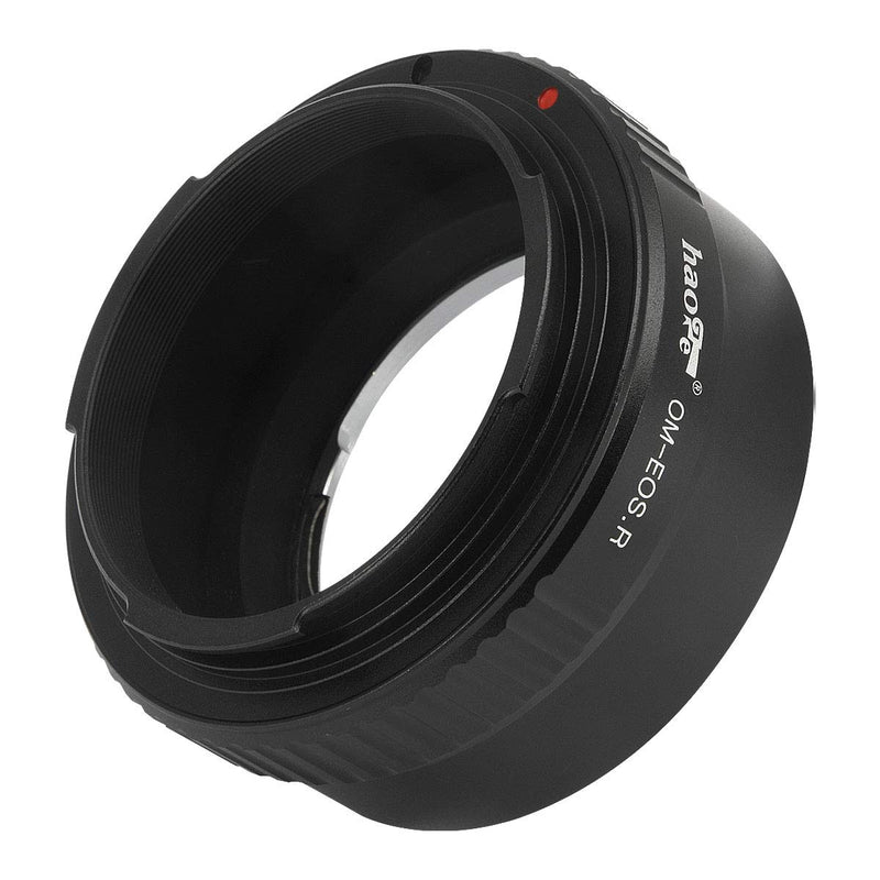 Haoge Manual Lens Mount Adapter for Olympus OM Lens to Canon RF Mount Camera Such as Canon EOS R