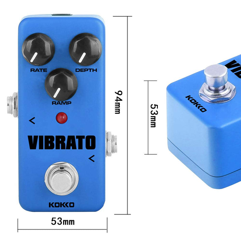 [AUSTRALIA] - KOKKO Guitar Mini Effects Pedal Vibrato - Traditional Vibrato Effect Sound Processor Portable Accessory for Guitar and Bass - FVB2 