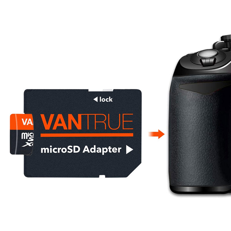 Vantrue 128GB U3 microSDXC UHS-I 4K UHD Video Monitoring Memory Card with Adapter for Dash Cams, Body Cams, Action Camera, Other Surveillance & Security Cams Vantrue 128GB microSD Card