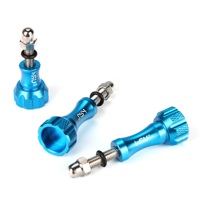 HSU Aluminum Thumbscrew Set + Wrench for Gopro Hero 10,9, (2018),Hero 8,7,6,5,4,3+,3,2,1, Gopro Session, AKASO Campark and Other Action Cameras (Blue) Thumbscrew Set + Wrench(Blue)