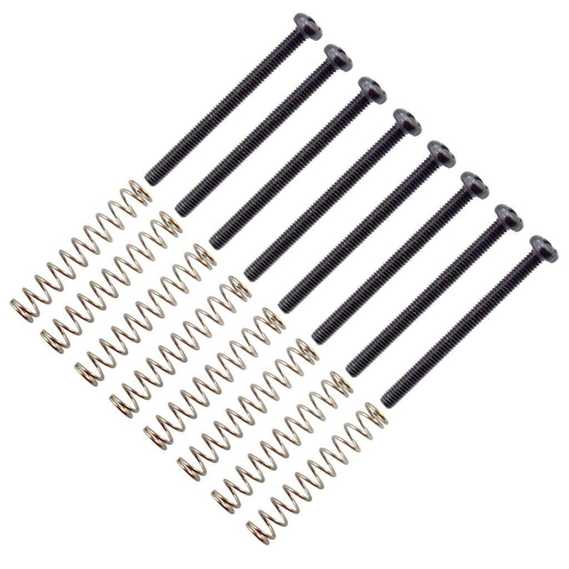8 Pieces Metal Humbucker Double Coil Pickup Frame Ring Mounting Screws Springs suit for Electric Guitar Accessory (Black) Black