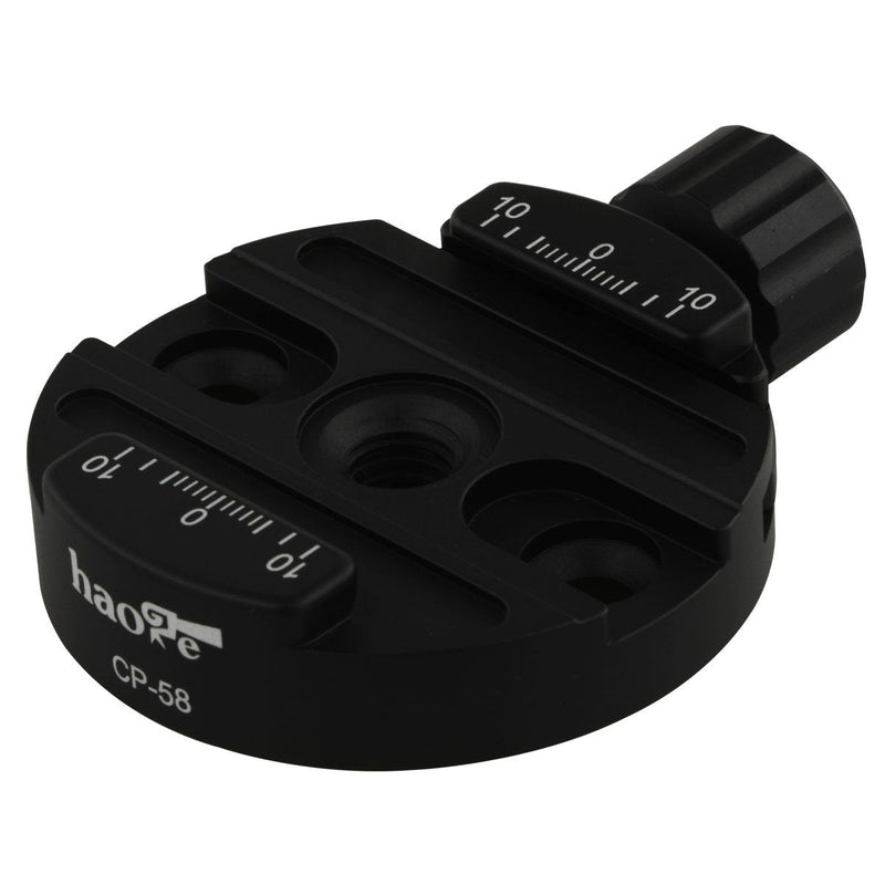 Haoge 58mm Screw Knob Clamp Adapter Mount for Quick Release QR Plate Camera Tripod Ballhead Monopod Ball Head Fit Arca Swiss CP-58