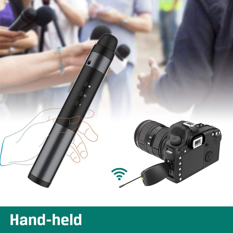 [AUSTRALIA] - New UHF Wearable Wireless Microphone, Portable Hand-held Microphone, for Interview, Tour Guide, Live Streaming, Teaching, Karoake, Conference, DSLR, PC, iPhone, Recording 