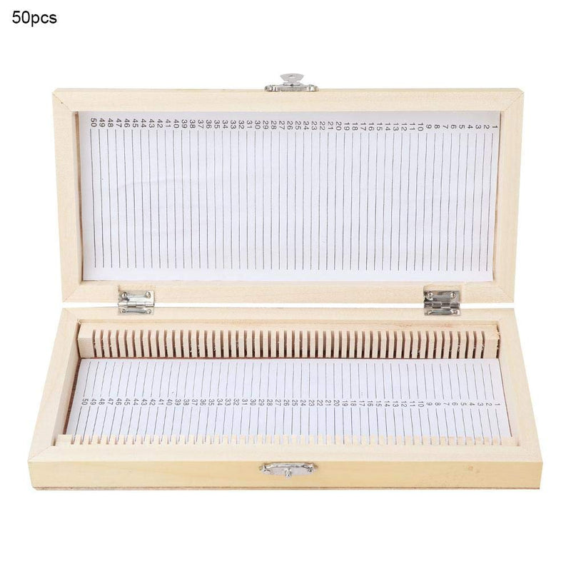 Specimens Slide Box, 50PCS Accommodated Metal Buckle Microscope Slide Box, Non-Polluting for School Student