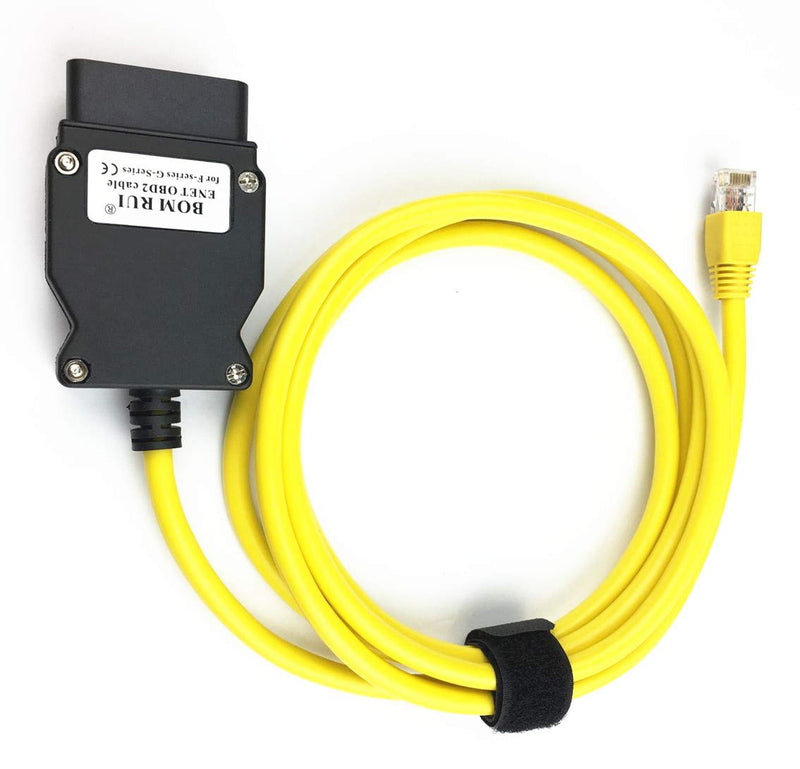 BOMRUI 16pin OBD II to RJ 45 ENET Diagnostic Cable Ethernet Connector Tool for car Coding F-Series
