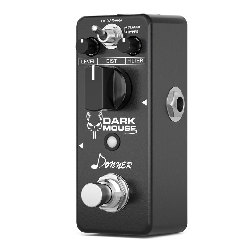 [AUSTRALIA] - Donner Dark Mouse Distortion Guitar Effect Pedal True Bypass 