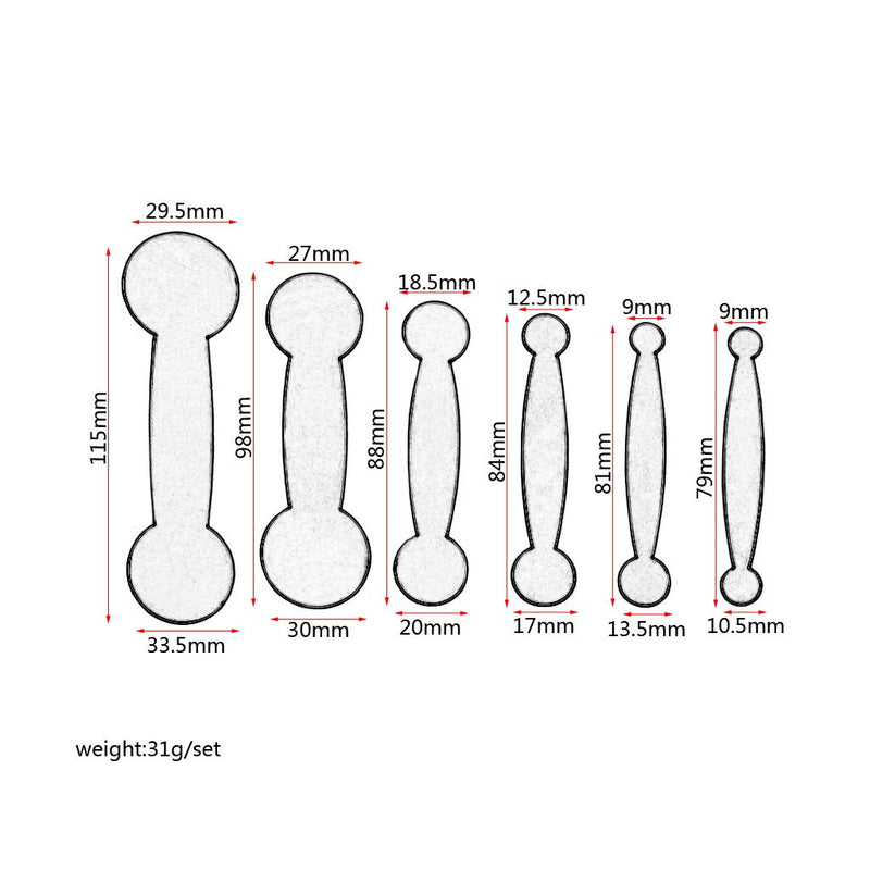 Alnicov Steel Clarinet Pads Repair Tools 6Pcs Woodwind Repair Tool Silver