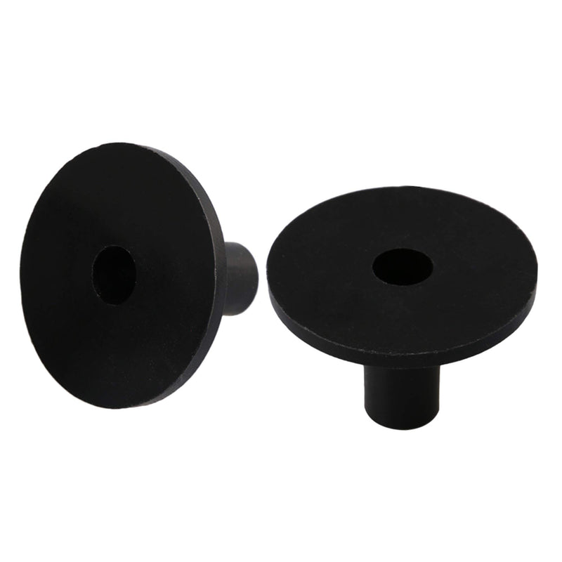 Yibuy 4.2x3.8cm Black Plastic Long Flanged Cymbal Sleeves for Drum Set Pack of 10